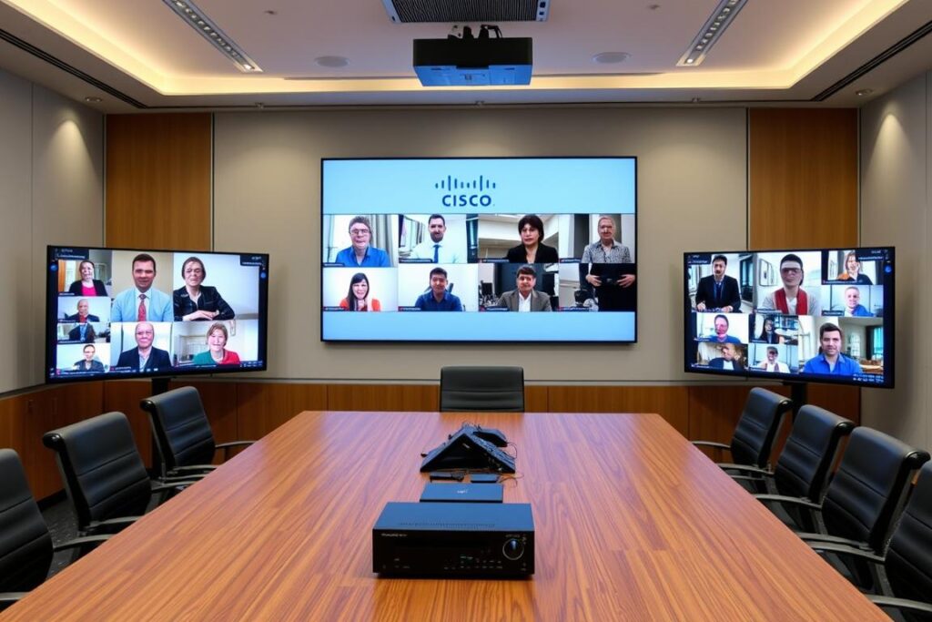 Cisco Webex videokonferenssystem i ett konferensrum