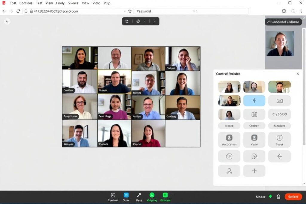 Zoom videokonferenssystem med flera deltagare