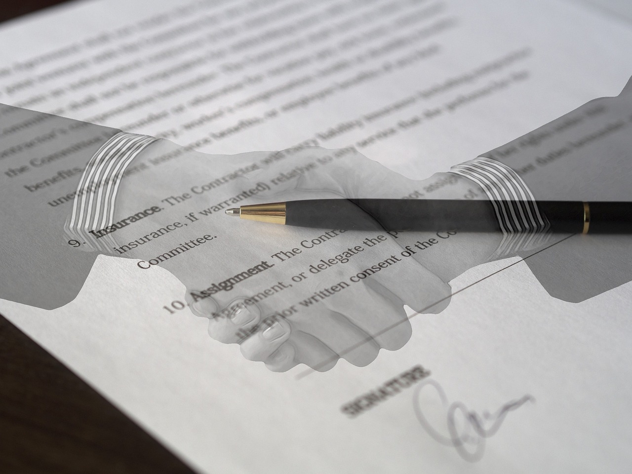 contract/agreement signature, fits the consent angle